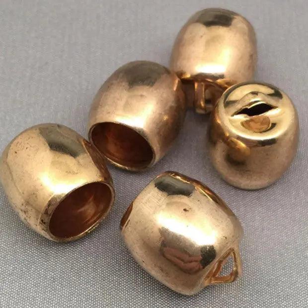6 Vintage Gold Plated Heavy Metal Bead Caps - Sea Beads
