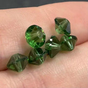 6 Vintage Green Tourmaline Swarovski Crystal Beads - Sea Beads