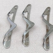6 Vintage Silver Plated Funky Dangle Pendants - Sea Beads