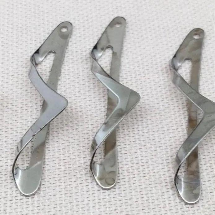 6 Vintage Silver Plated Funky Dangle Pendants - Sea Beads