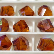 6 Vintage Topaz AB Maderia Helix Swarovski Crystal Beads - Sea Beads