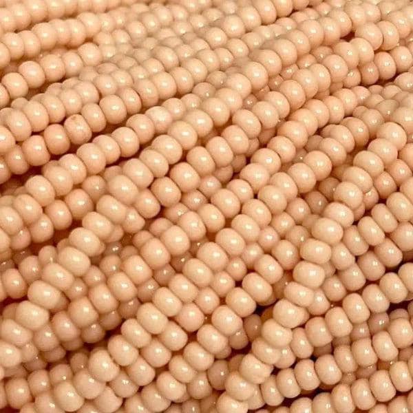 1 Hank Beige Tan Czech Glass Seed Beads