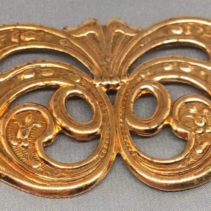 1 Vintage Brass Plated Large Stamping