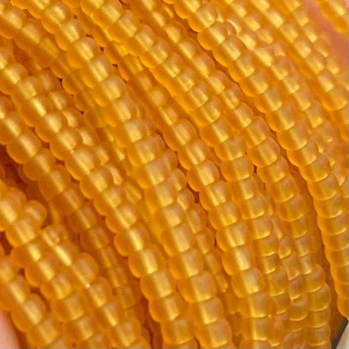 1 Hank Matte Topaz Czech Glass Seed Beads