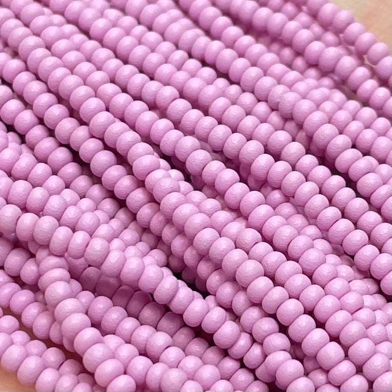 1 Hank Purple Violet Czech Matte Permalux Glass Beads
