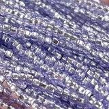 1 Hank Blue Sapphire Light Ultra Czech Silver Lined Glass Seed Beads
