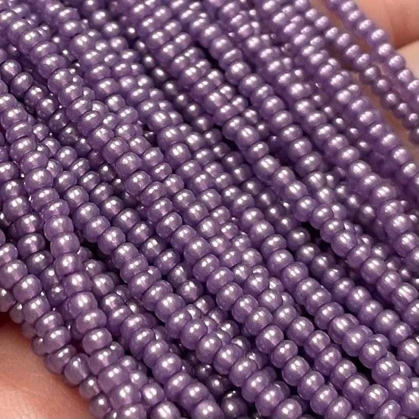 1 Hank Purple Plum Supra Pearl Czech Glass Seed Beads