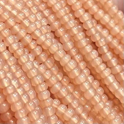 1 Hank Brown Latte Opal Czech Glass Seed Beads