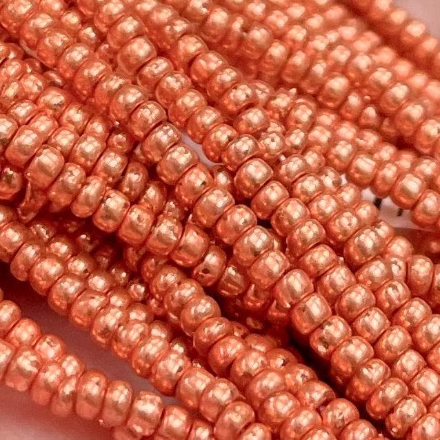 1 Hank Penny Copper Czech Glass Seed Beads