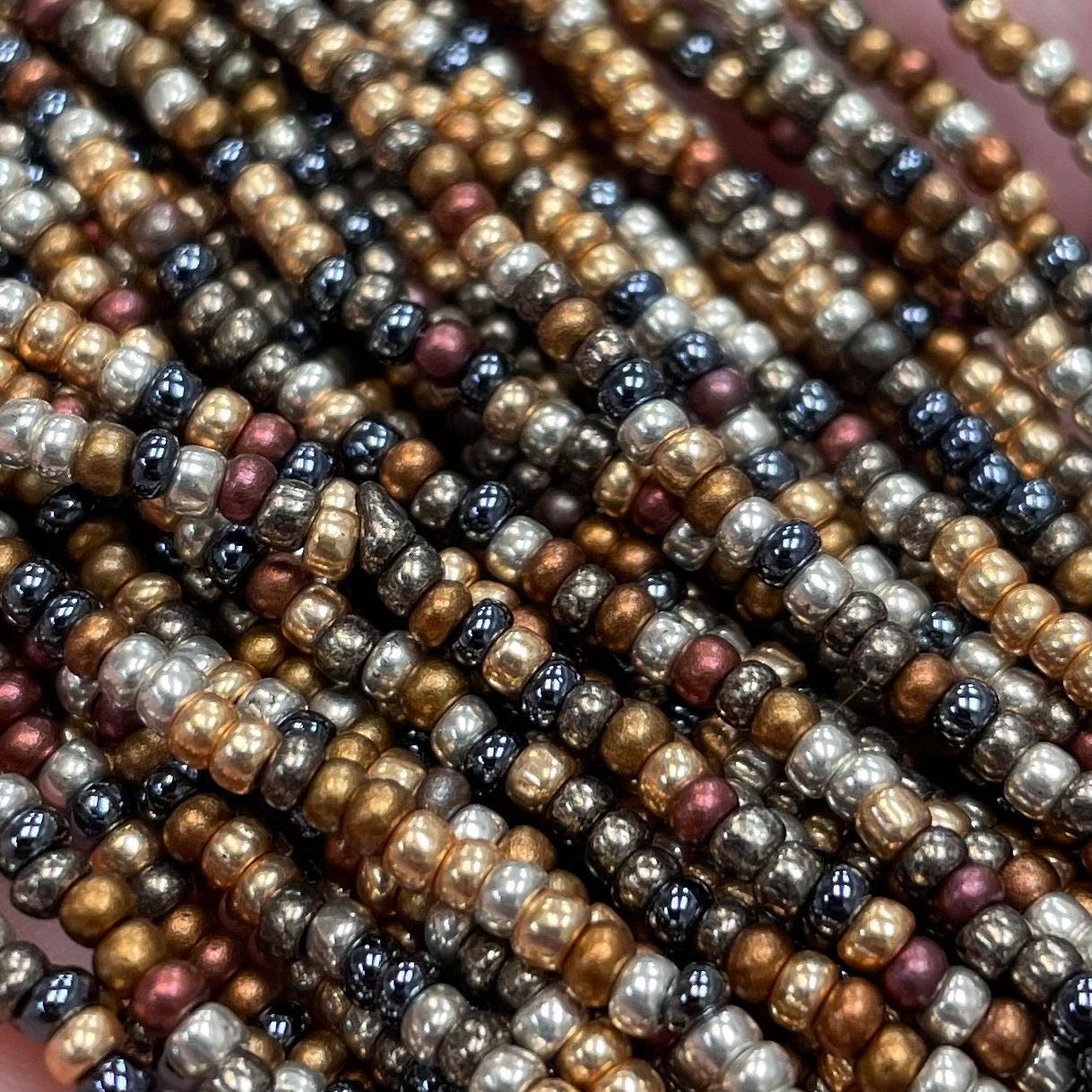 1 Hank Mixed Metallic Czech Glass Seed Beads