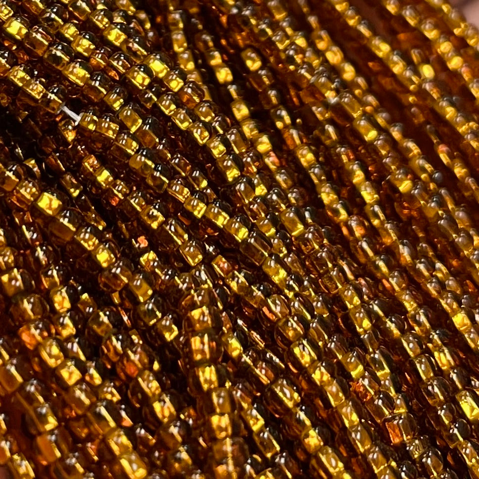 1 Hank Silver Lined Light Smoke Topaz Czech Glass Seed Beads