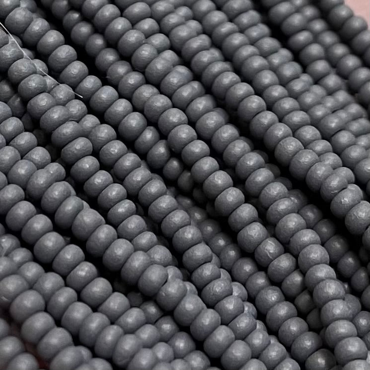 1 Hank Grey Czech Matte Permalux Czech Glass Seed Beads