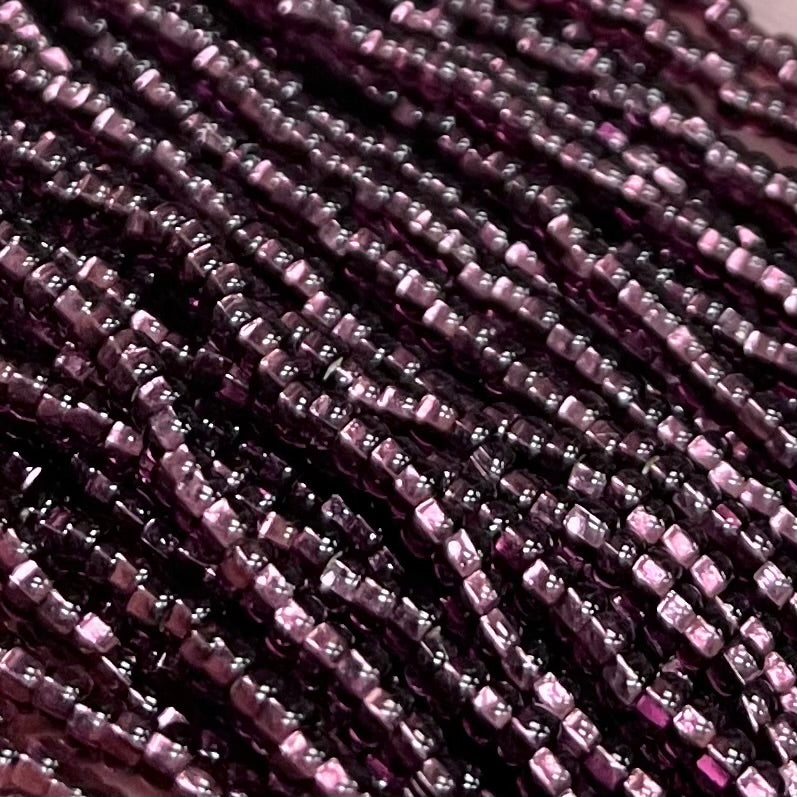 1 Hank Silver Lined Amethyst Purple Czech Glass Seed Beads