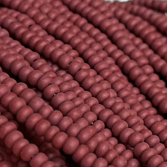 1 Hank Rust Brown Matte Czech Glass Seed Beads