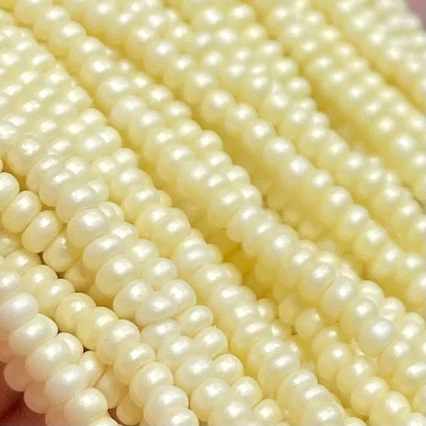 1 Hank Jonquil Supra Pearl Czech Glass Seed Beads