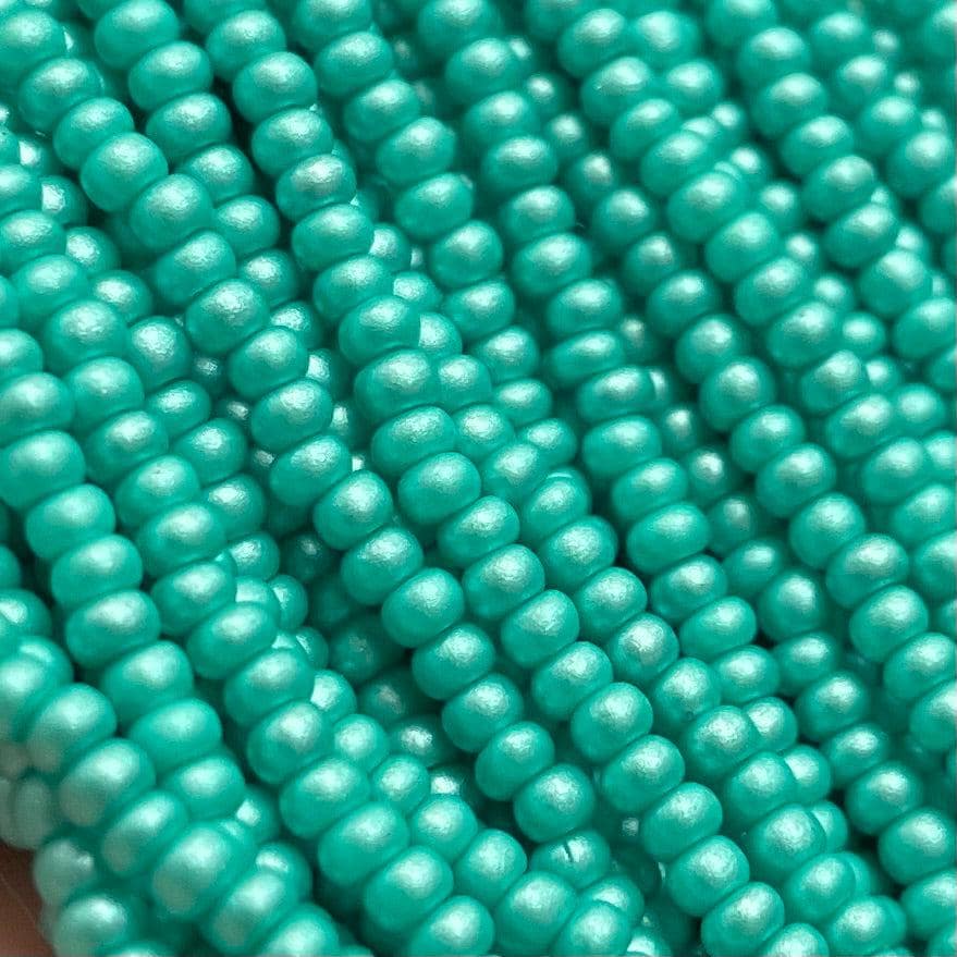 1 Hank Permalux Mint Matte Czech Glass Seed Beads