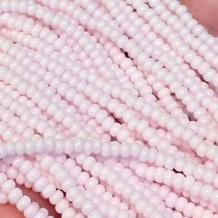 1 Hank Pink Petal Czech Glass Seed Beads