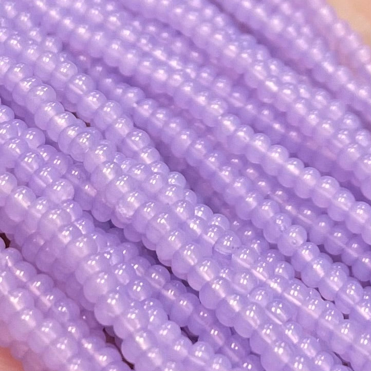 1 Hank Purple Lavender Opal Czech Glass Seed Beads