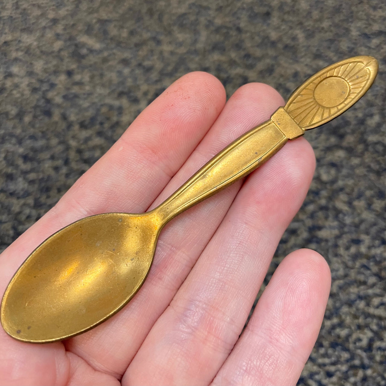 1 Vintage Brass Spoon Metal Finding