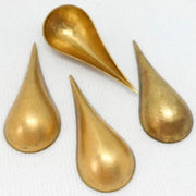 8 Vintage Brass Metal Petal Components - Sea Beads