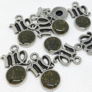 8 Vintage Silver Plated Virgo Metal Charms - Sea Beads
