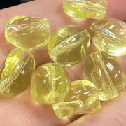 8 Vintage Yellow Jonquil German Glass Beads - Sea Beads