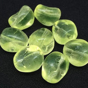 8 Vintage Yellow Jonquil German Glass Beads - Sea Beads