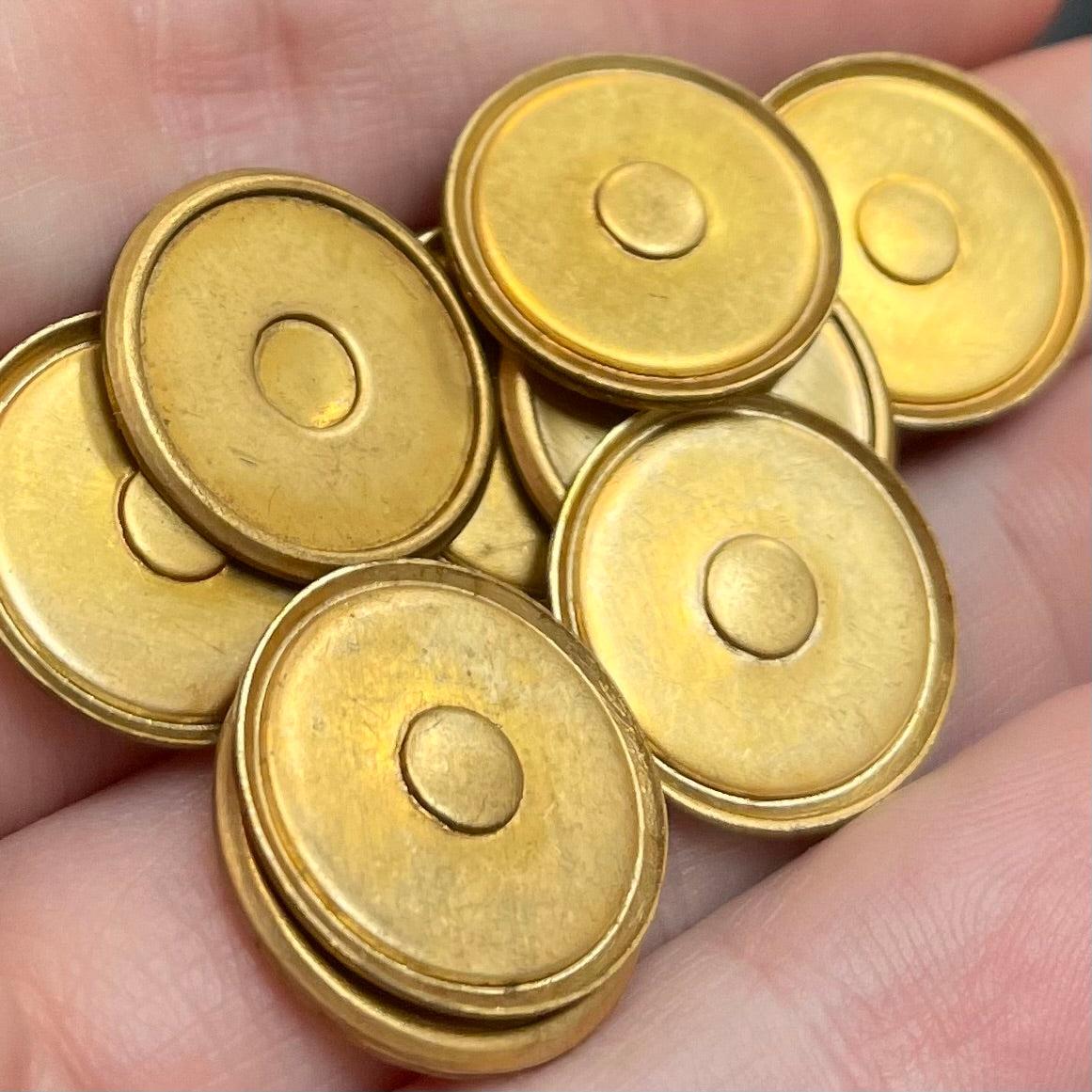 20 Vintage Brass Coin Stampings