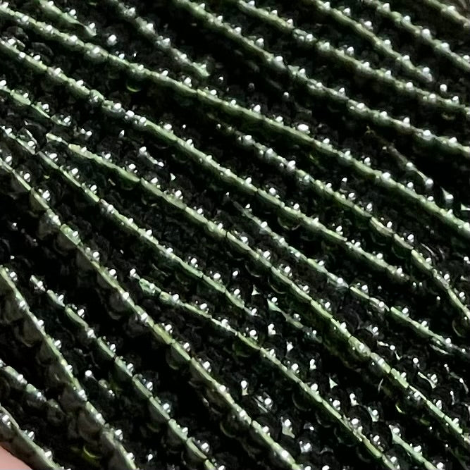 1 Hank Green Olivine Dark Czech Glass Seed Beads