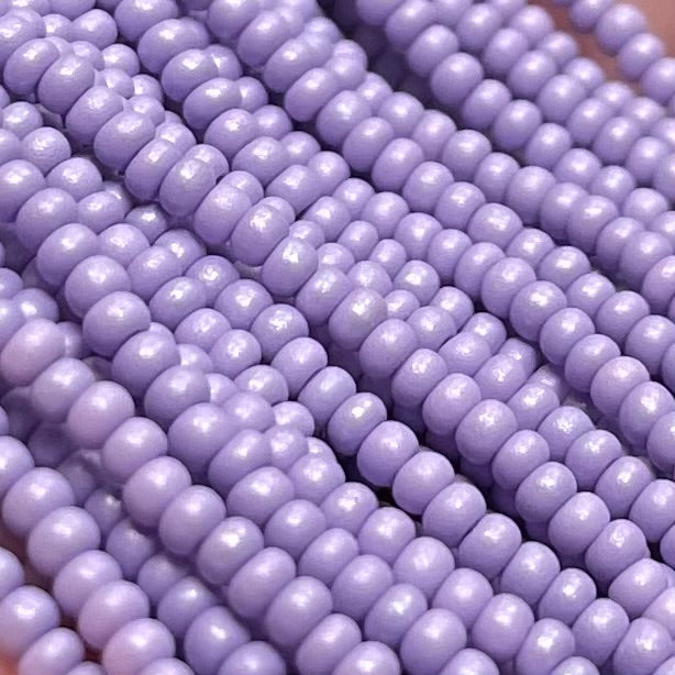 1 Hank Purple Lilac Czech Matte Supra Pearl Glass Seed Beads
