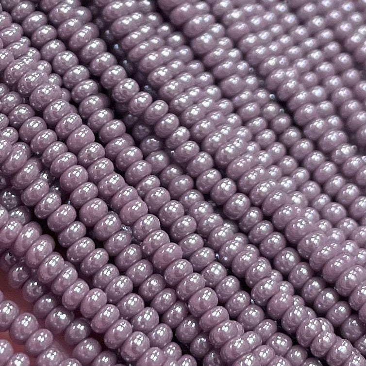 1 Hank Purple Lavender Luster Czech Glass Seed Beads