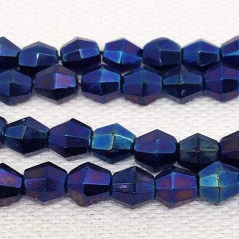 50 Vintage Purple Metallic Czech Faceted Bicone Glass Beads (Copy)