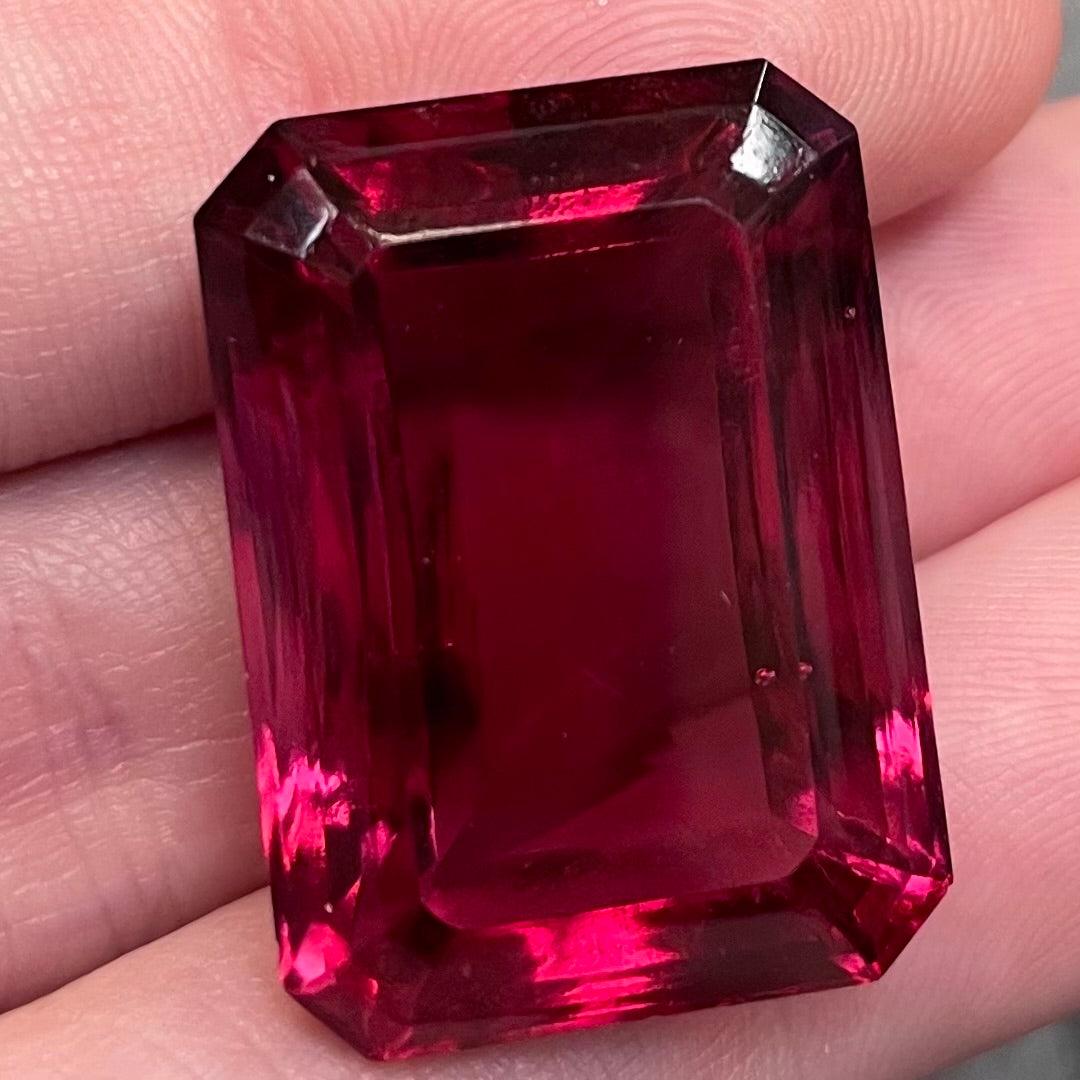 1 Vintage Pink Blush Octagon Glass Stone