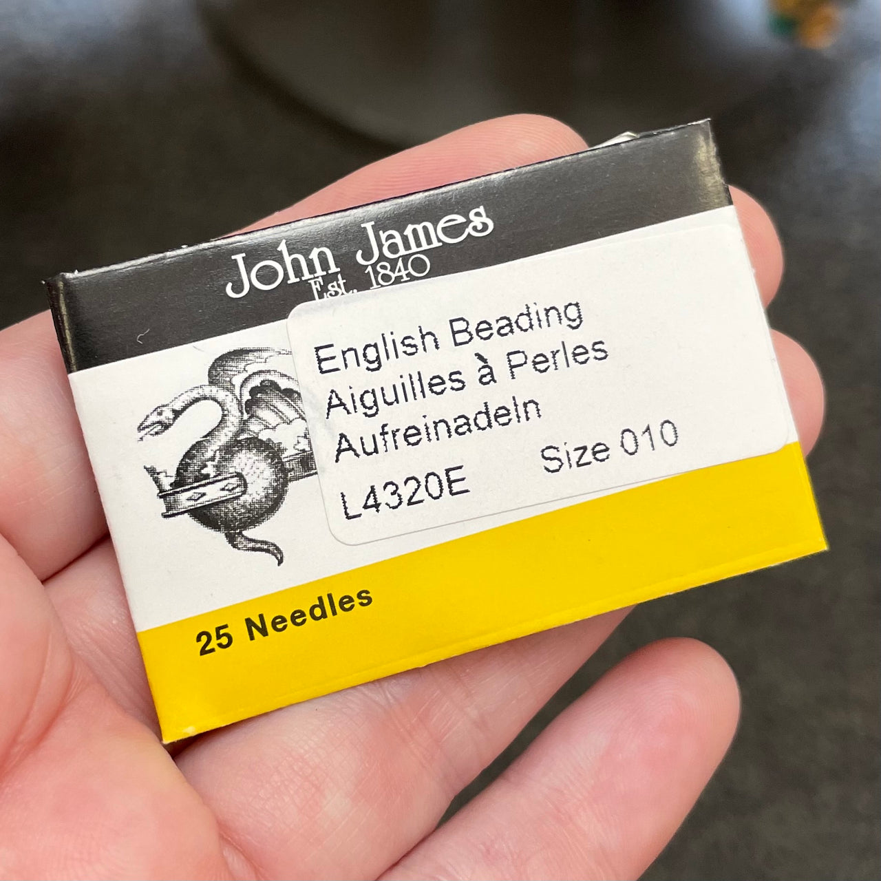 25 John James Beading Needles Size #10