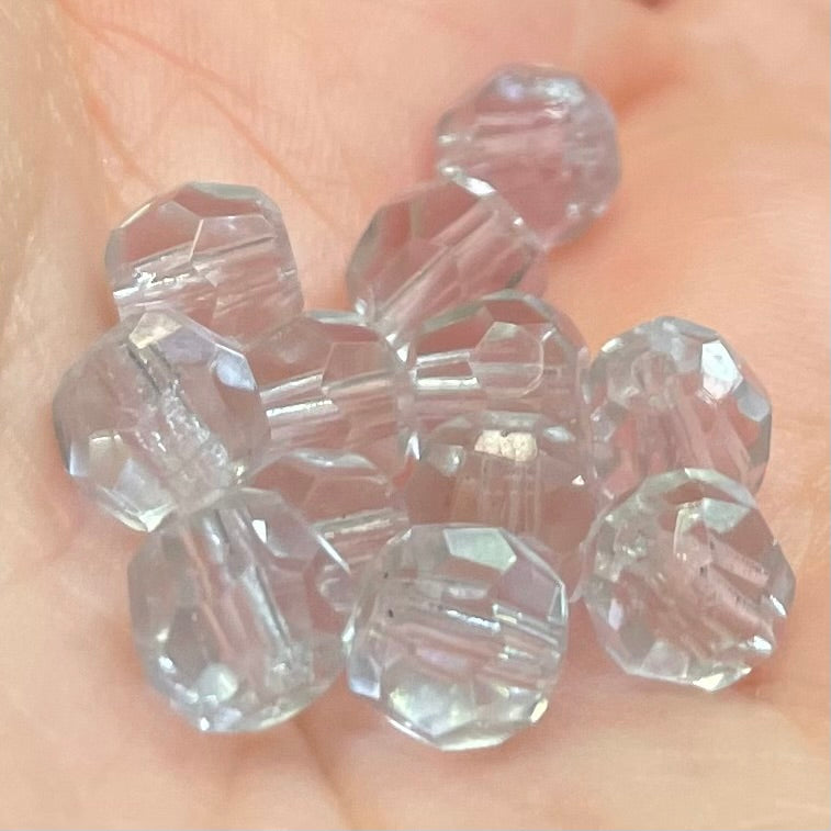 12 Vintage Alexandrite German Glass Beads