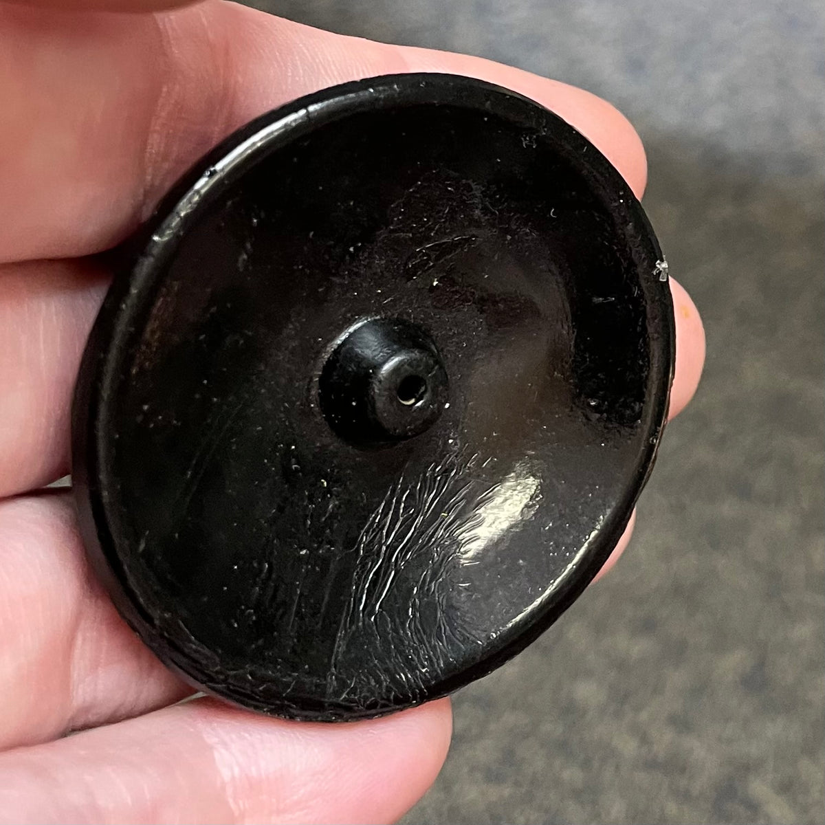 1 Victorian Czech Black Glass Hatpin
