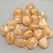 20 Vintage Beige Clear Czech Baroque Glass Beads - Sea Beads