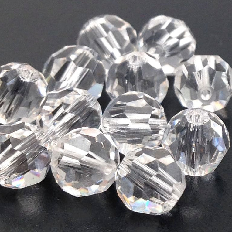 24 Clear Swarovski Crystal Beads Round 6mm