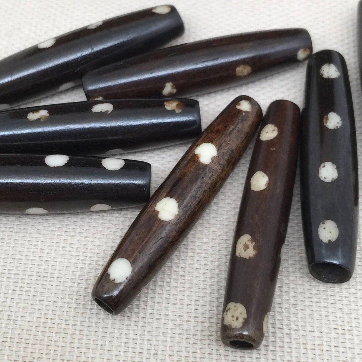 8 Vintage Bone Beads