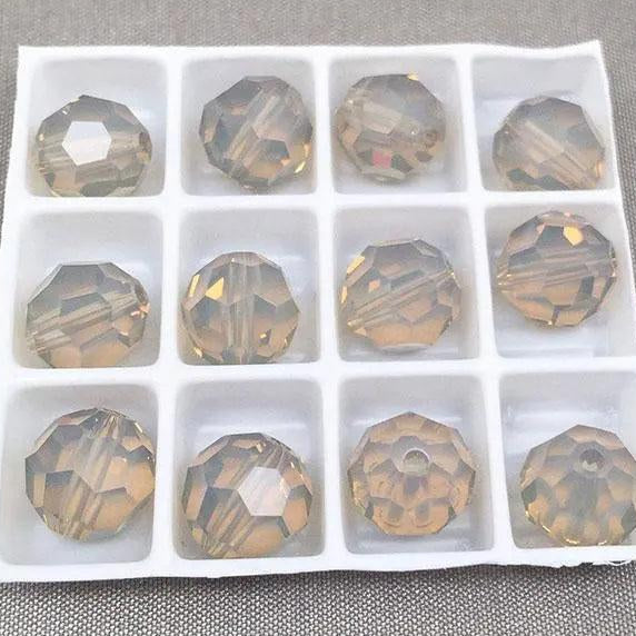 12 Light Grey Opal Swarovski Round Crystal Beads 8mm Art 5000