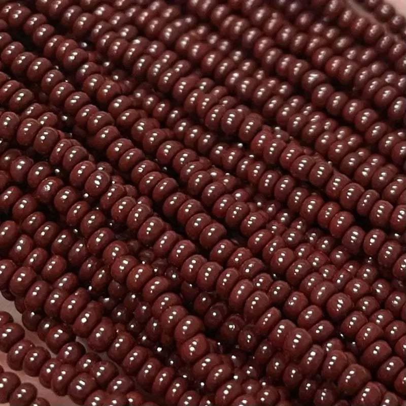 1 Hank Brown Dark Czech Glass Seed Beads