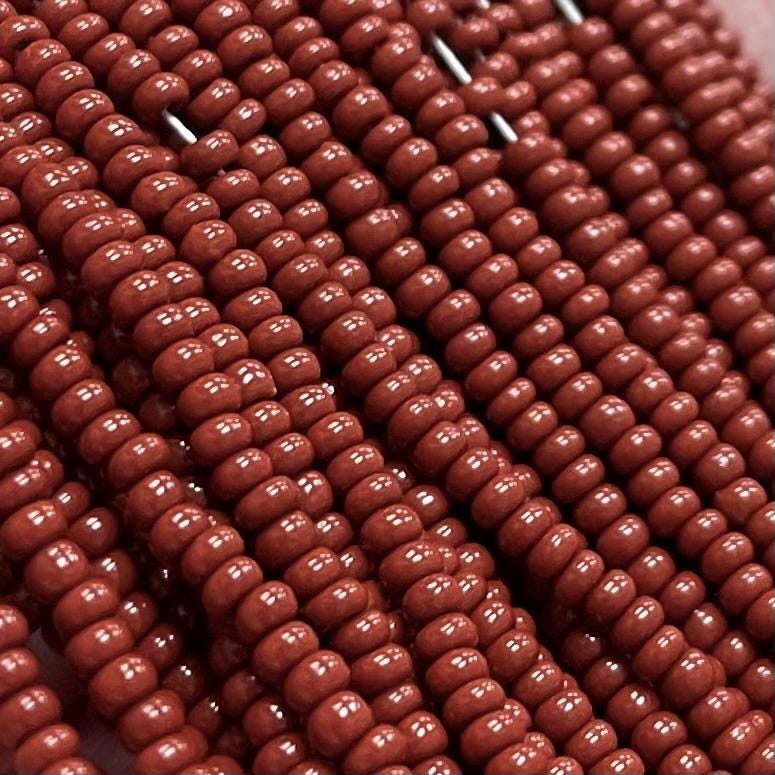 1 Hank Brown Czech Opaque Glass Seed Beads