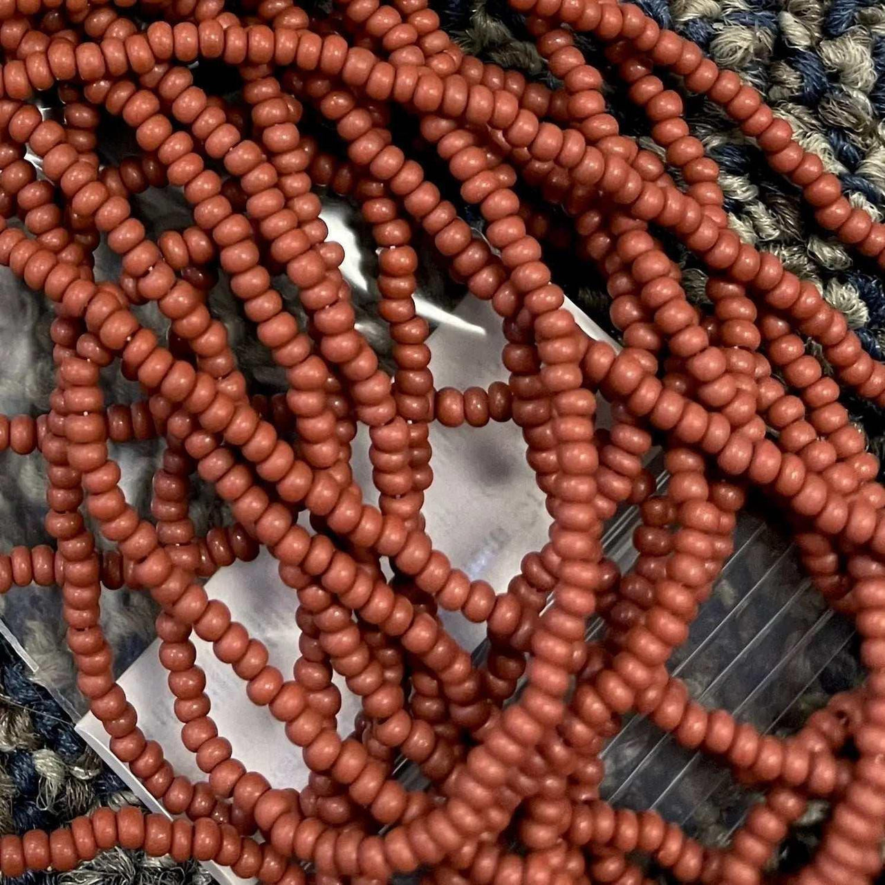 1 Hank Brown Cinnamon Czech Matte Glass Seed Beads