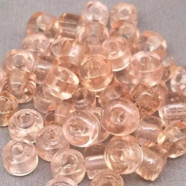 100 Vintage Peachy Pink Rocaille Glass Beads