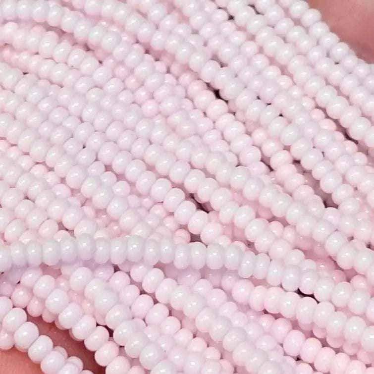 1 Hank Pink Petal Czech Glass Seed Beads