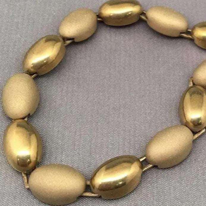 1 Vintage Brass and Matte Stardust Linked Metal Chain Piece