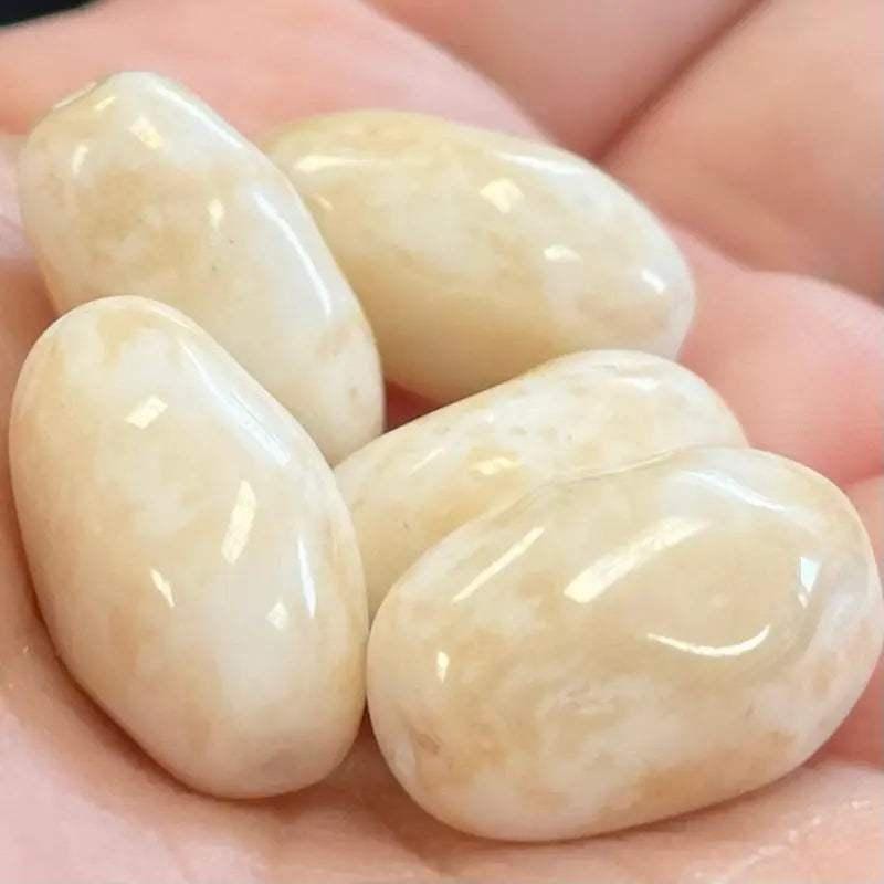 10 Vintage Yellow White Austrian Picasso Oval Glass Beads