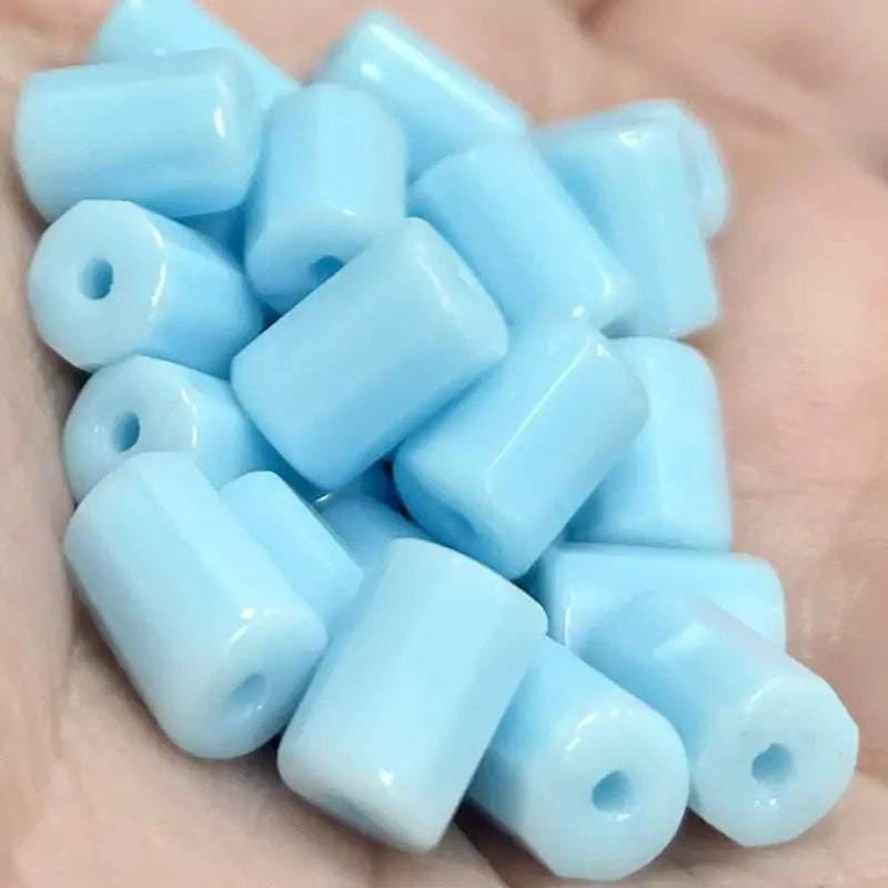 25 Vintage Blue Baby Czech Glass Beads