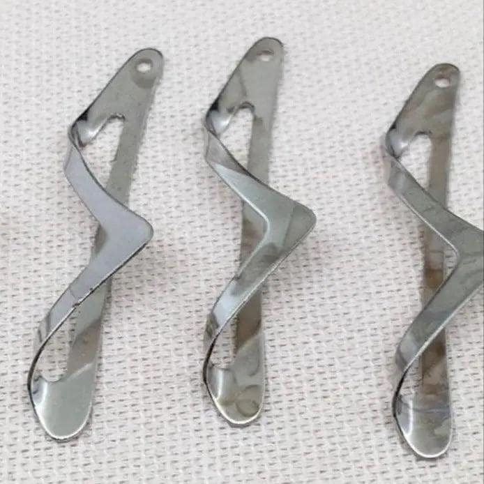 6 Vintage Silver Plated Funky Dangle Pendants