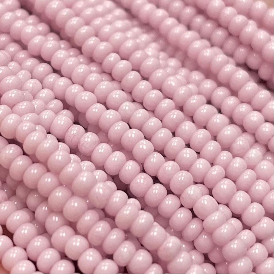 1 Hank Pink Mauve Czech Glass Seed Beads